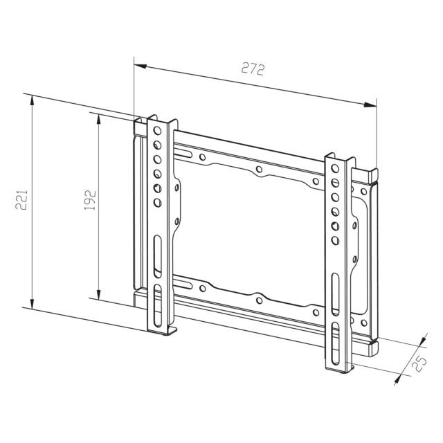 TTAP TTD202F Fixed Flat TV Bracket for screens up to 43inch. Max 20kg.