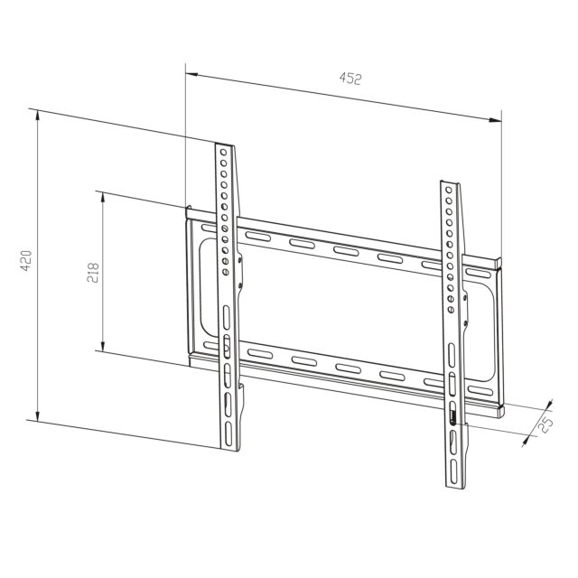 TTAP TTD404F Fixed Flat TV Wall Bracket upt o 55inch. Max 30kg.
