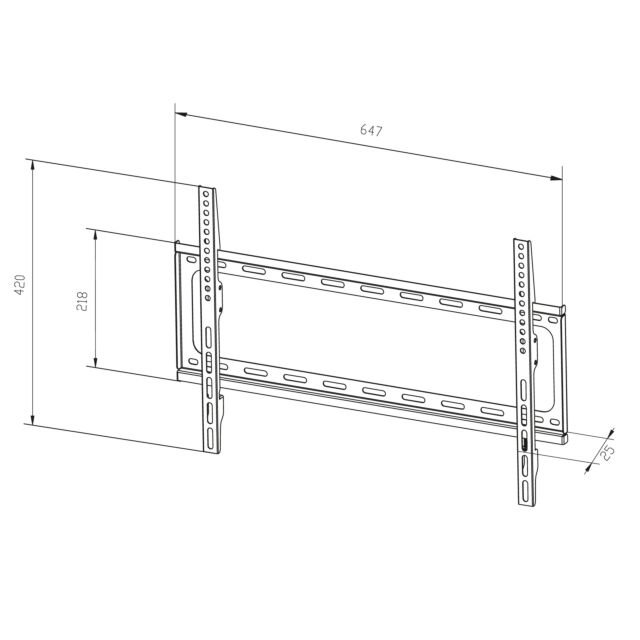 TTAP TTD604F Fixed Flat TV Wall Bracket up to 70inch. Max 35kg.