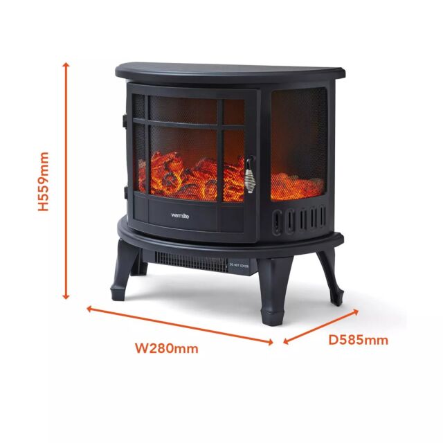 Warmlite WL46017 Bath Log Effect 1.8Kw Stove Fire