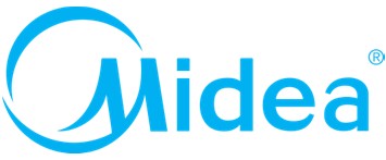 Midea logo.
